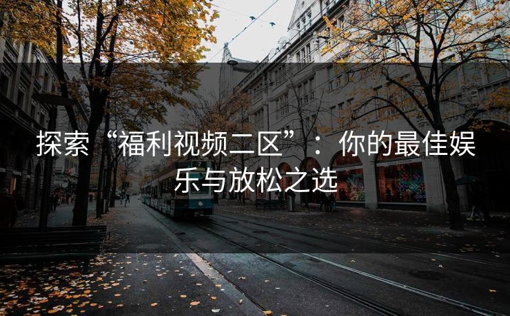 探索“福利视频二区”：你的最佳娱乐与放松之选